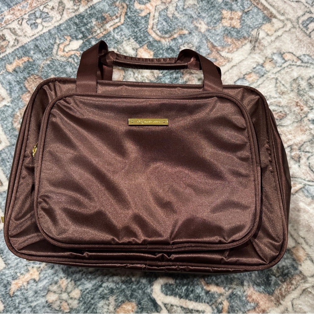Joy Mangano Rich Brown Cosmetic Bag - Picture 2 of 4